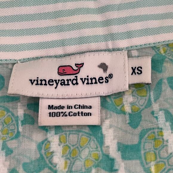 Vineyard Vines Women’s Beaded Turtle Swim Cover Up Tunic Top XS Beach Green - Picture 5 of 5